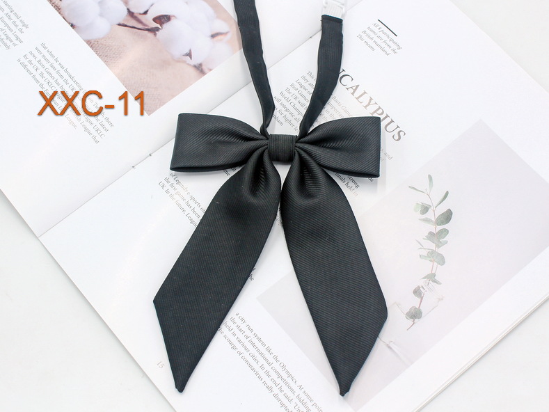 Fabricante spot sarga pajarita femenina estilo coreano color sólido pequeño cuello de mango largo traje de marinera uniforme JK pajarita