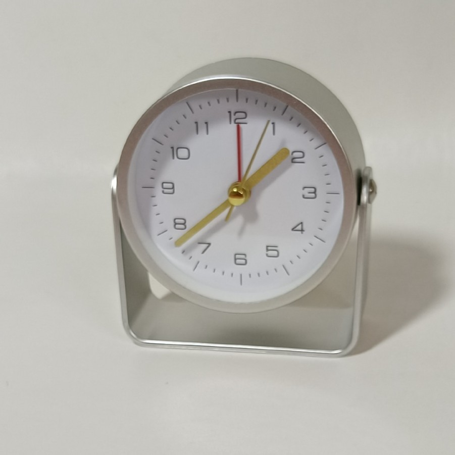 Reloj de escritorio de escritorio pequeño ABS puede girar y ajustar el ángulo de los estudiantes con alarma simple y versátil para una variedad de escenas