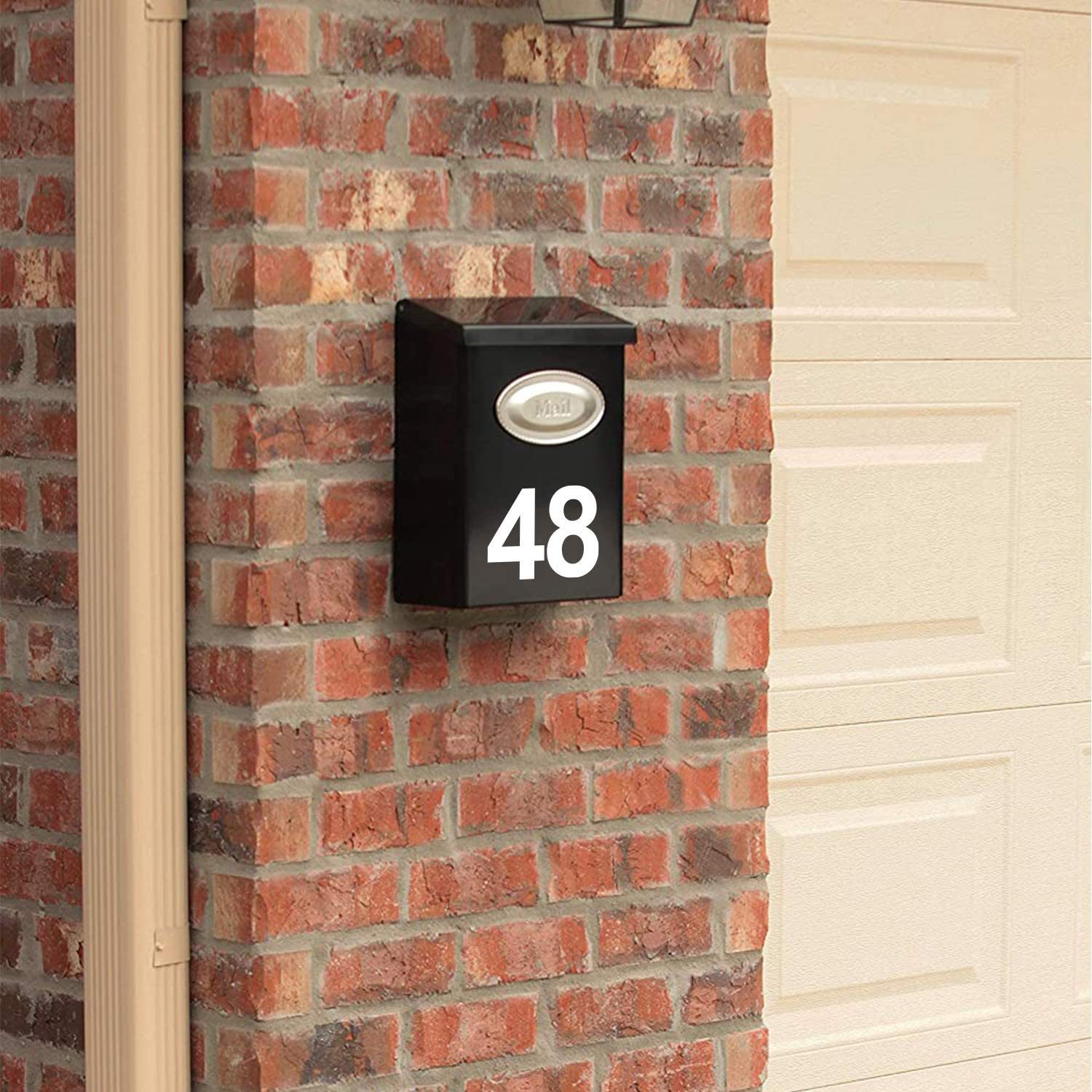 Amazon buzón digital pegatinas reflectantes número puerta placa vinilo impermeable pegatinas Cruz espejo Venta caliente