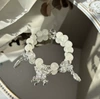 S076-White Bead Butterfly Bracelet#SZ834