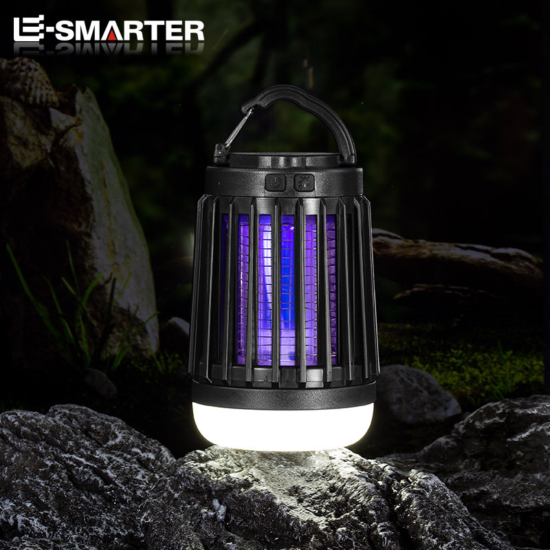 Transfronterizo nuevo LED de descarga eléctrica mosquito asesino al aire libre USB recargable iluminación mosquito trampa hogar mudo repelente de mosquitos