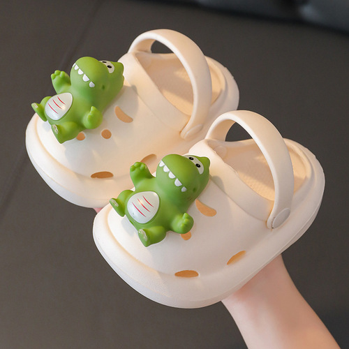 Children's toe-toe slippers, indoor soft-soled non-slip children's hole-in-the-wall shoes, summer cute toddler beach shoes, baby sandals and slippers