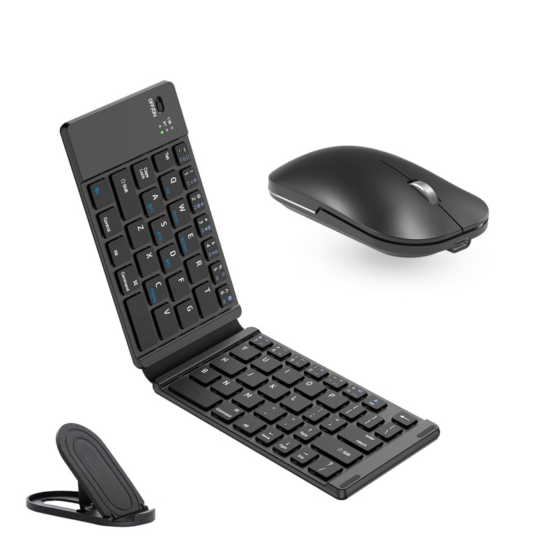 New Bluetooth folding keyboard and mouse suit mini wireless portable lightweight phablet external keyboard in stock