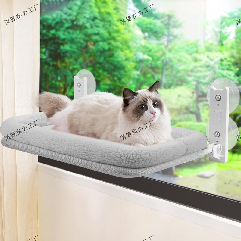 猫吊床猫咪吊床窗户猫晒太阳挂床阳台猫窝冬季吸盘式玻璃猫床用品|undefined