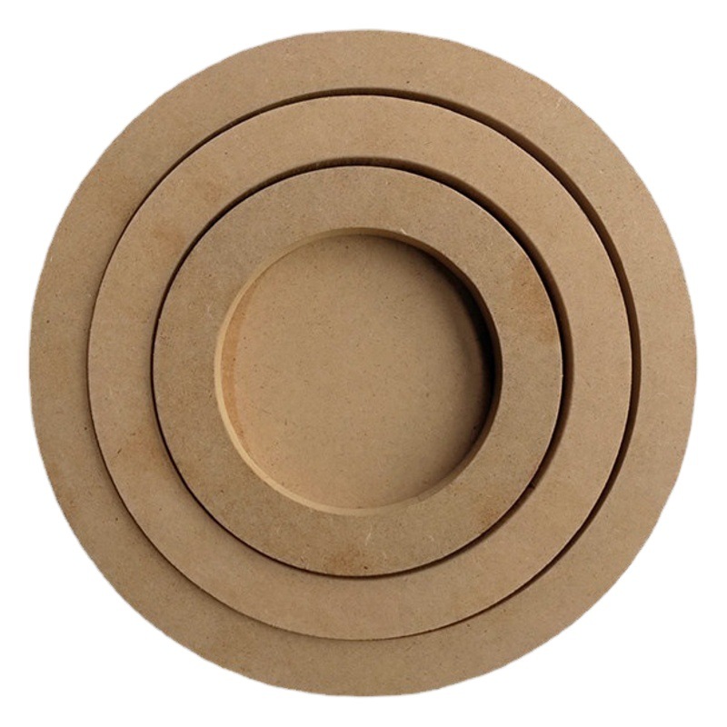 Round Clay Picture Frame Wholesale Ultra-Light Clay Wooden Base Plate 20cm Kidsren's Handmade DIY Clay Picture Frame