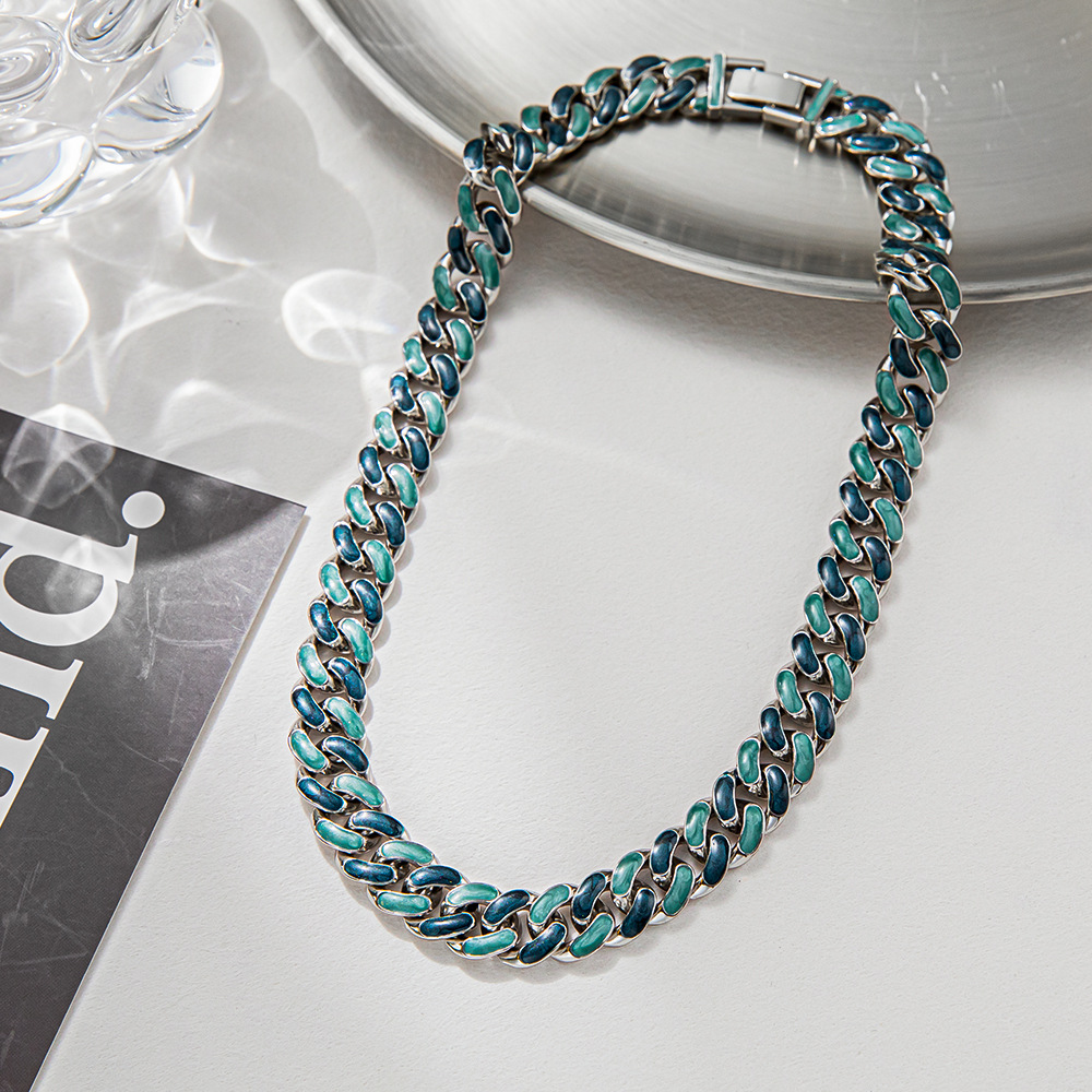 1 Piece Fashion Geometric Alloy Enamel Unisex Necklace