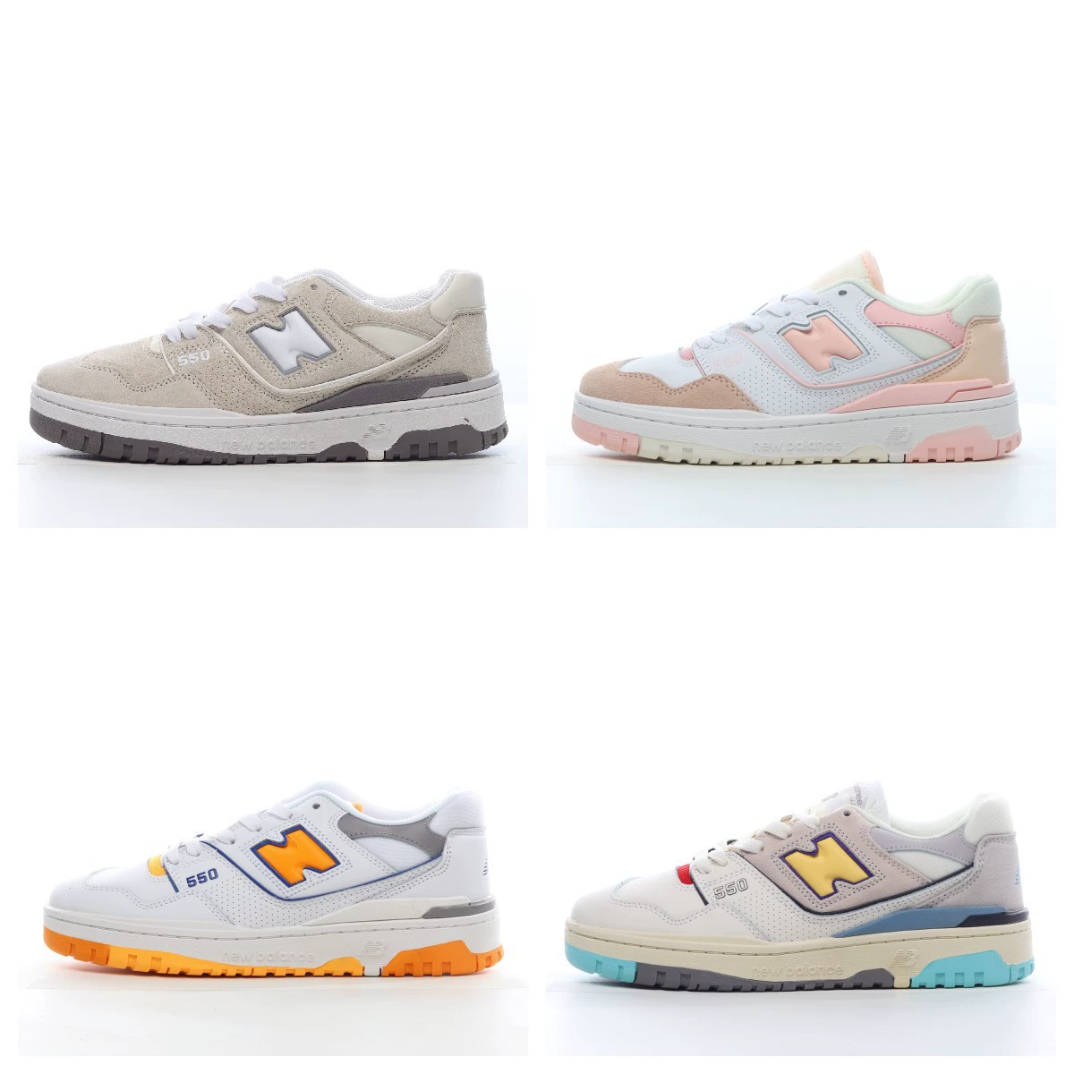 Putian Pure оригинальный nb550 бело-зеленый тренд износостойкие и нескользкие низкоуровневые ретро баскетбольные кроссовки для мужчин и женщин