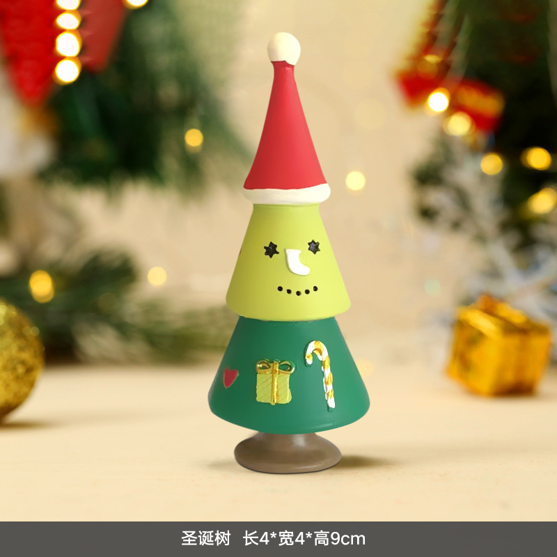 クリスマスツリーシリーズクリスマス置物小道具マイクロシーンアレンジ樹脂工芸品置物|undefined