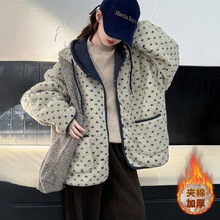 女童棉服冬季2025新款中大童时尚洋气高级感加厚保暖羔羊绒棉服