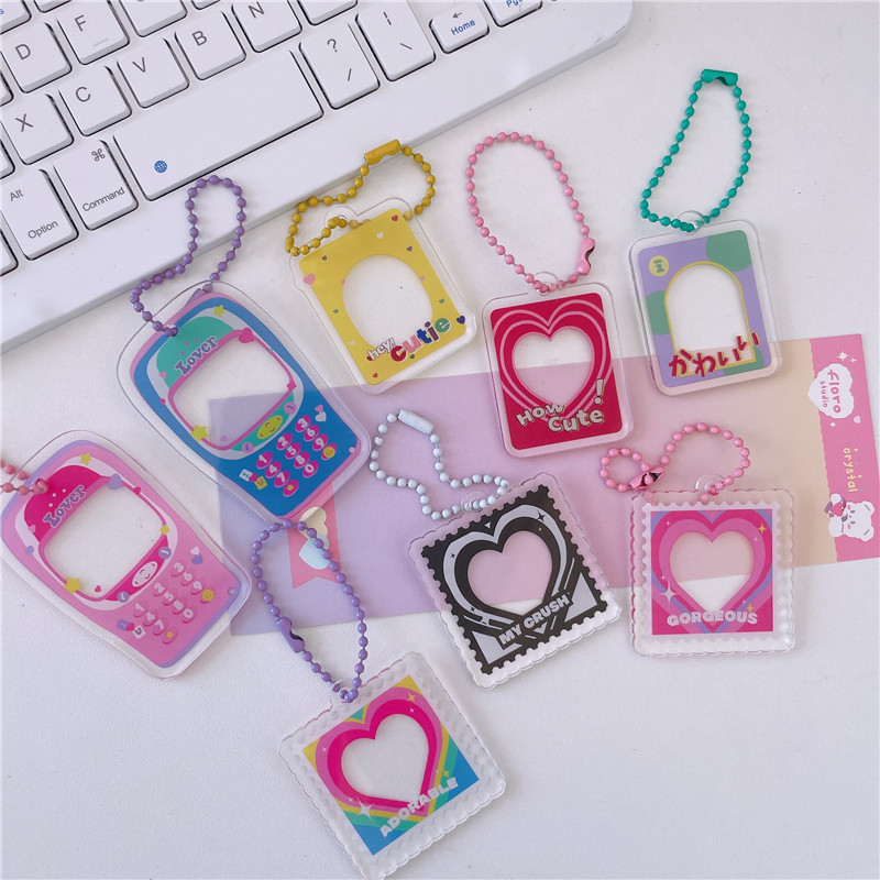10g Weight Keychain Classification 1 Piece Quantity Daily Occasion Plastic Material Letter Pattern Women'S Gender Printing Design Simple Style Style Simple Style Letter Plastic Printing Women's Keychain