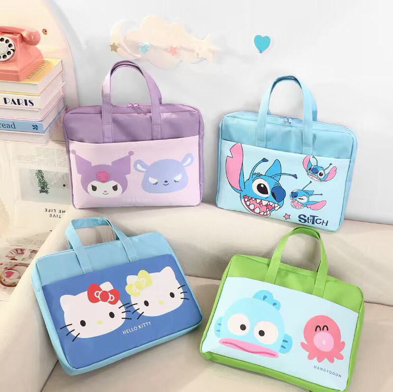 Cartoon Cute College Student Laptop Storage Bag Handbag for Class and Work Computer Protection Anti-Collision Protection