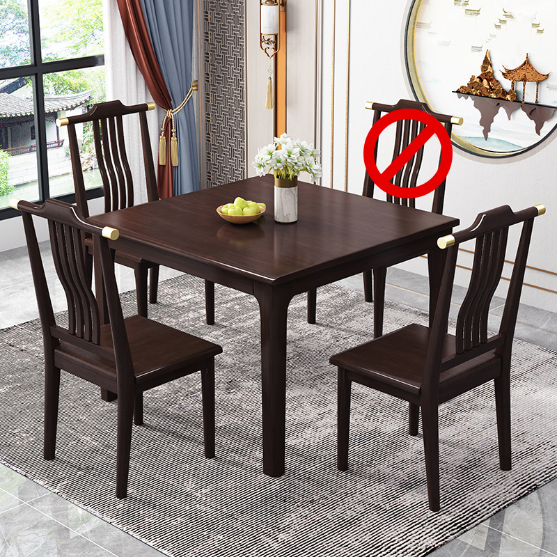 Mesa de comedor de madera maciza cuadrada pequeño apartamento casa pequeña mesa cuadrada moderna mesa de madera de ocio chino sala de alquiler pequeña mesa de té