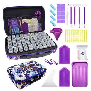 New DIY diamond painting tool funnel point drill counting drill pen 60 grid bottle 30 storage butterfly handbag