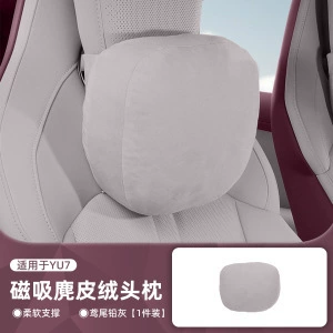 Seat Headrest and Lumbar Support Set, Headrest - yu7-magnetic-suction-model-1-front-headrest-iris-purple-gray