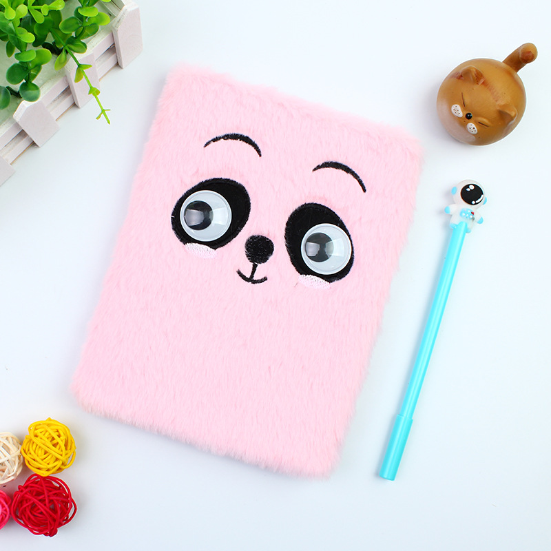 Nuevo creativo 32k cuadernos de peluche bordados lindos dibujos animados niños estudiantes juguetes regalos cuadernos transfronterizos