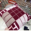 Striped pillow wine red