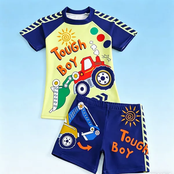 Children's Swimsuits, Boys, Middle and Large Children's Swimsuits, Little Boys and Girls Swimsuits, New Split Cartoon Swimwear Wholesale