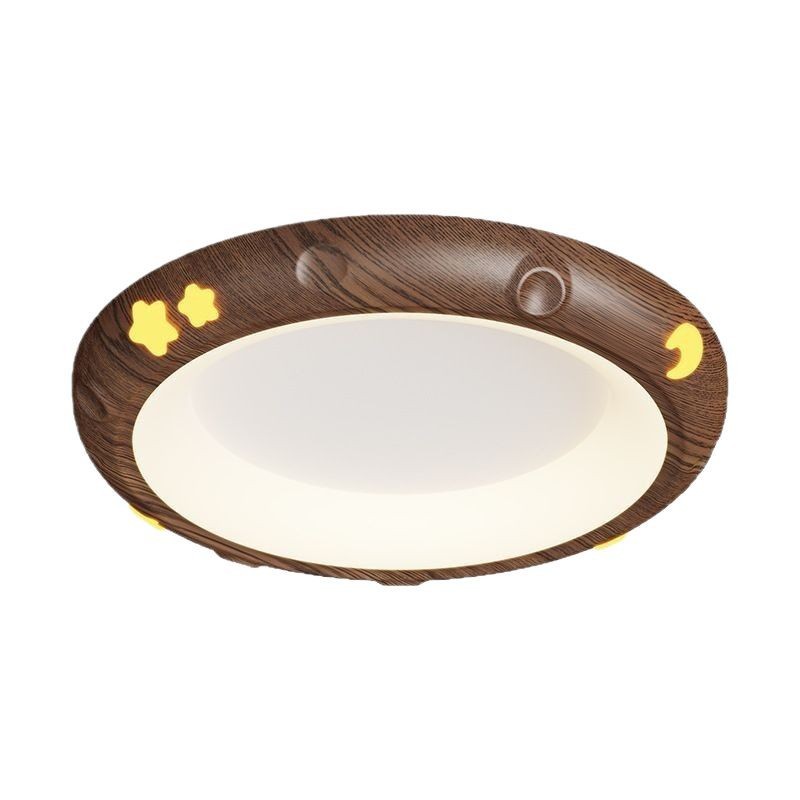 Lámpara de techo de estilo antiguo Lámpara de dormitorio Lámpara de comedor minimalista moderna creativa redonda Lámpara de habitación de libro de protección ocular de espectro completo