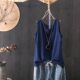2021 Spring and Summer New Solid Color Artistic Retro Loose Cotton and Linen Knitted Vest Women's Base Shirt Sling Top