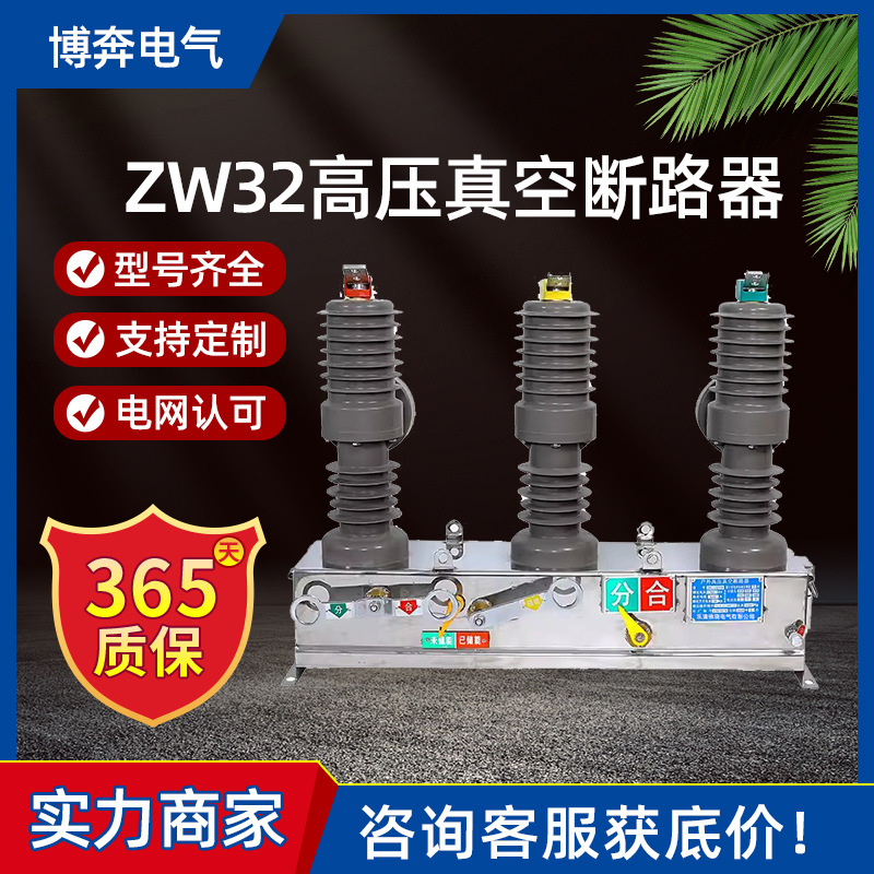 zw32-12/630a户外高压真空断路器手动隔离分界10KV看门狗柱上开关