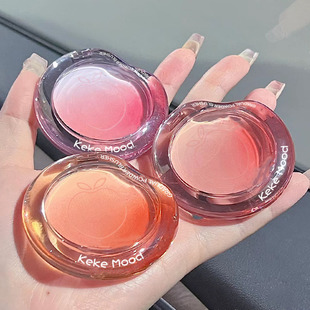 kekemood Peach Gas Blush Gradient Inflated Color Blush Women's Natural Highlight Fixture Plate Matte Chill Purple Student