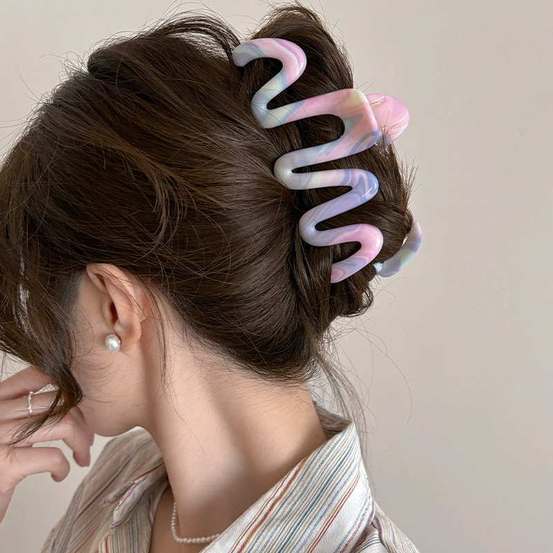Дизайнерская краб-зажим для волос, большая заколка-акула, шпильки, аксессуар для волос, тренд сезона