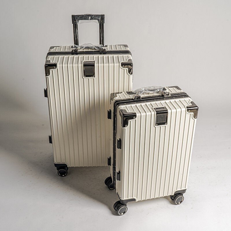 Luggage Suitcase with Aluminum Frame, High-Quality Texture, 26-Inch Suitcase, Men's College Style, Universal Wheels, Carry-On Travel Suitcase, Women's Dropshipping Luggage Suitcase with Aluminum Frame, High-Quality Texture, 26-Inch Suitcase, Men's College Style, Universal Wheels, Carry-On Travel Suitcase, Women's Dropshipping