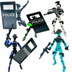 新しいダミー多関節可動警察スーツラッキードールクリエイティブおもちゃ減圧組立モデル
