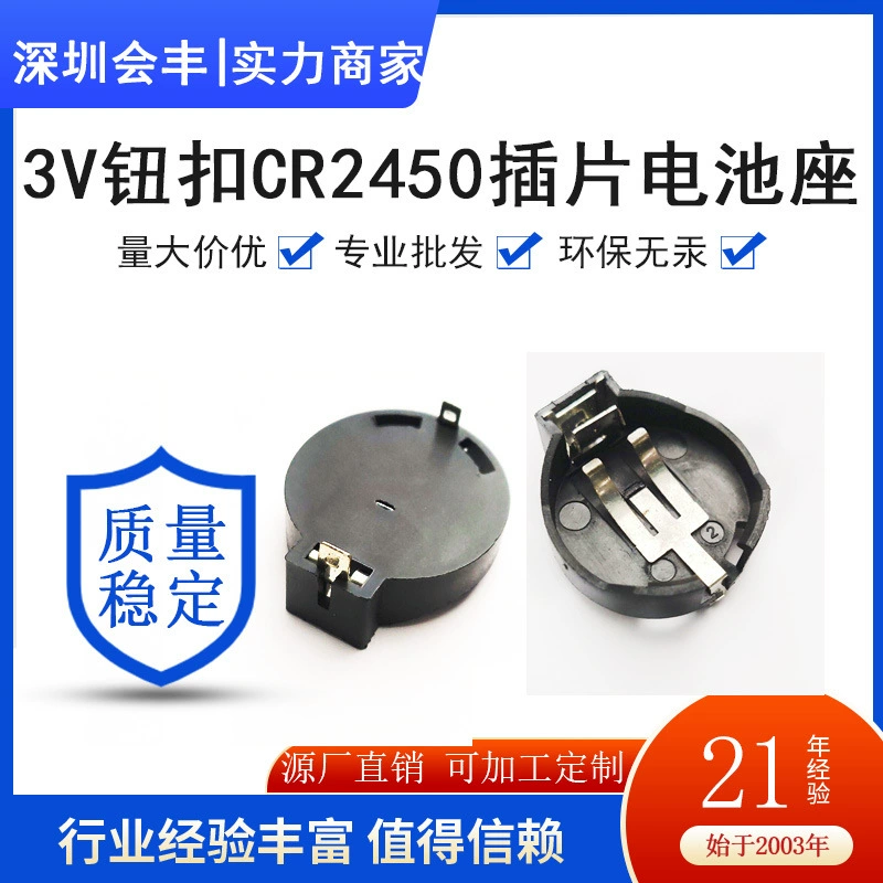 Модель вставки 3V CR2450 BS-2450-3 PA10T посеребренный DIP(B)