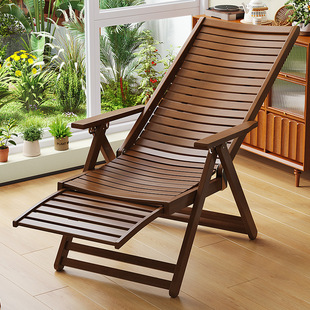 Recliner Lunch Break Folding Chair Summer Cool Chair Household Sitting Reclining Chair Elderly Leisure Chair Rocking Chair Lazy Chair