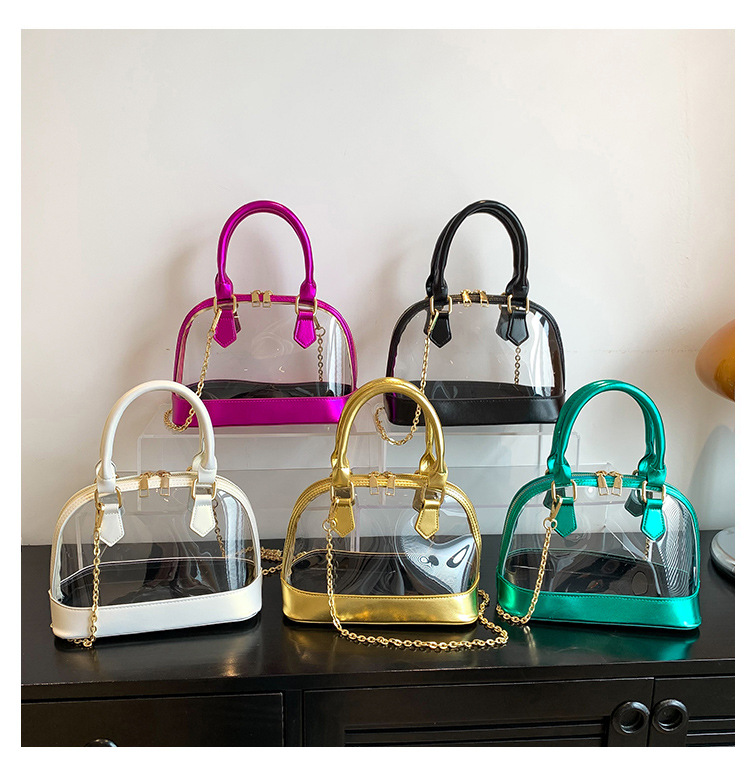 Women's Small Pu Leather Solid Color Basic Shell Zipper Shoulder Bag Crossbody Bag Dome Bag display picture 2