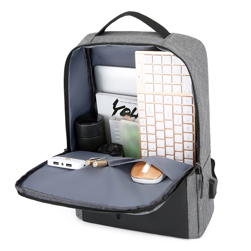 跨境批发亚马逊新款时尚休闲双肩包男 大容量商务电脑包 学生书包