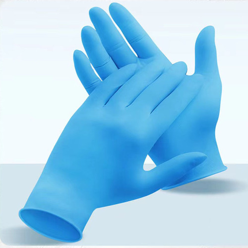 Disposable pure rubber nitrile gloves thickened blue nitrile oil-proof white black nitrile food grade gloves