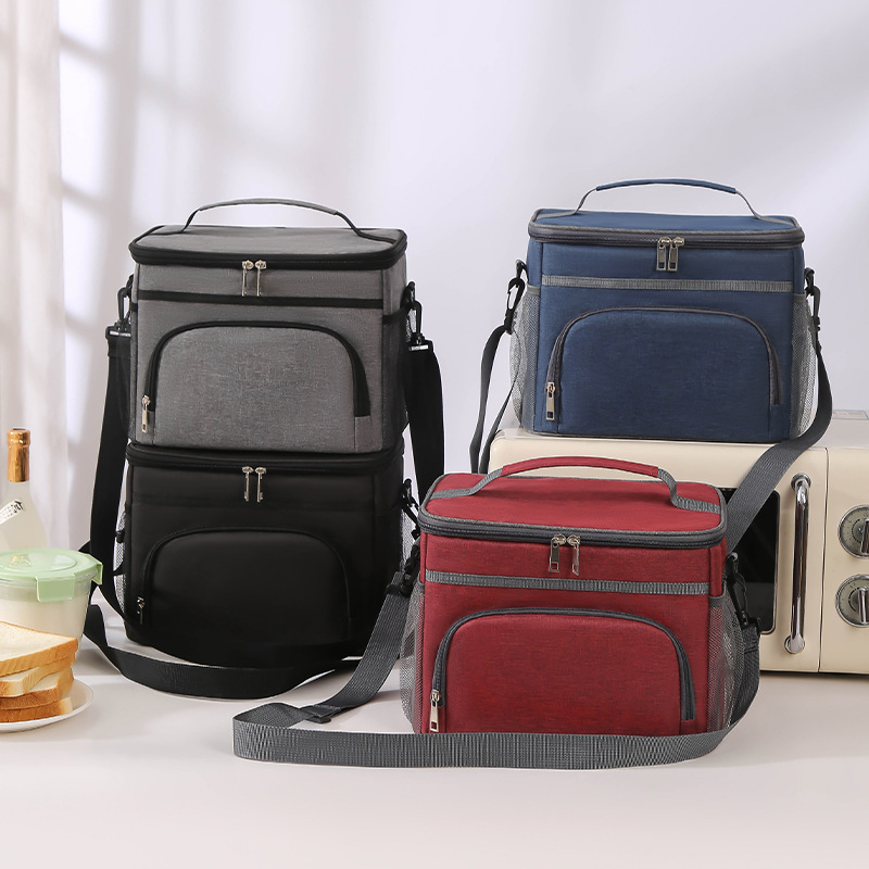 Nuevo Amazon Venta caliente 15l grueso aislamiento térmico bolsa de gran capacidad al aire libre picnic bolsa de almuerzo bolsa de trabajo bolsa de almuerzo