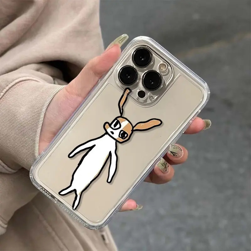 The long-shaped puppy phone case is suitable for Apple 18PROMAX, 17 with a high-end feel, 15 simple, 14 elegant, 13 new and niche