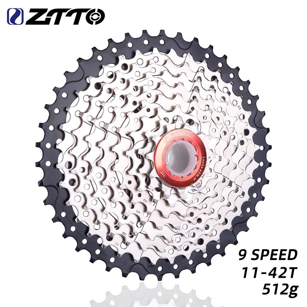 9 velocidades 42T negro plateado