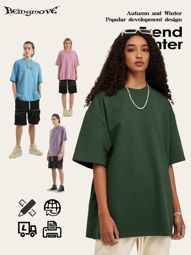 2025 verano marca de moda juvenil de algodón de manga corta para hombres marca de moda camisa en blanco ropa de clase camiseta suelta de manga corta para hombres