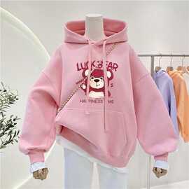 女童秋装卫衣2024新款大童春秋款洋气女孩连帽衣服儿童时髦上衣潮