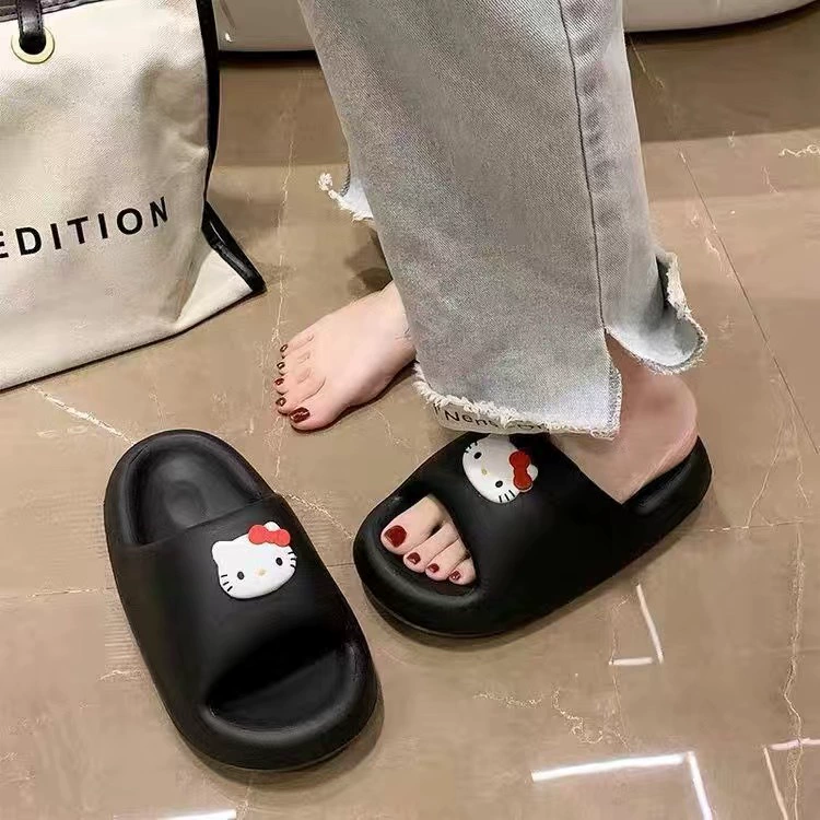 EVA slide slippers, chubby platform, non‑slip indoor/outdoor, sizes 36–41
