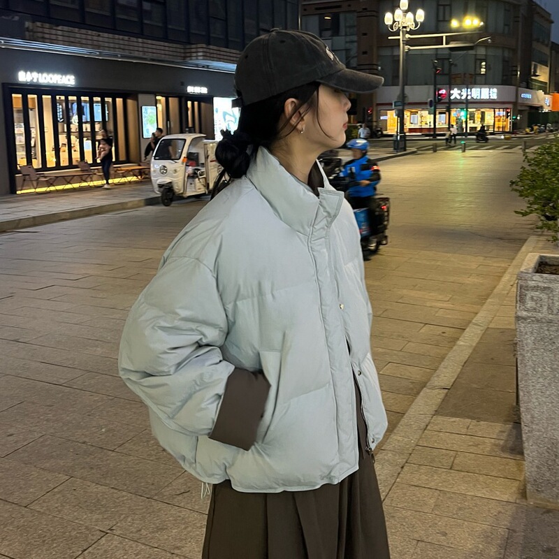 羽绒棉服女冬季2025年新款韩版撞色小个子棉衣面包服短款棉袄外套|undefined
