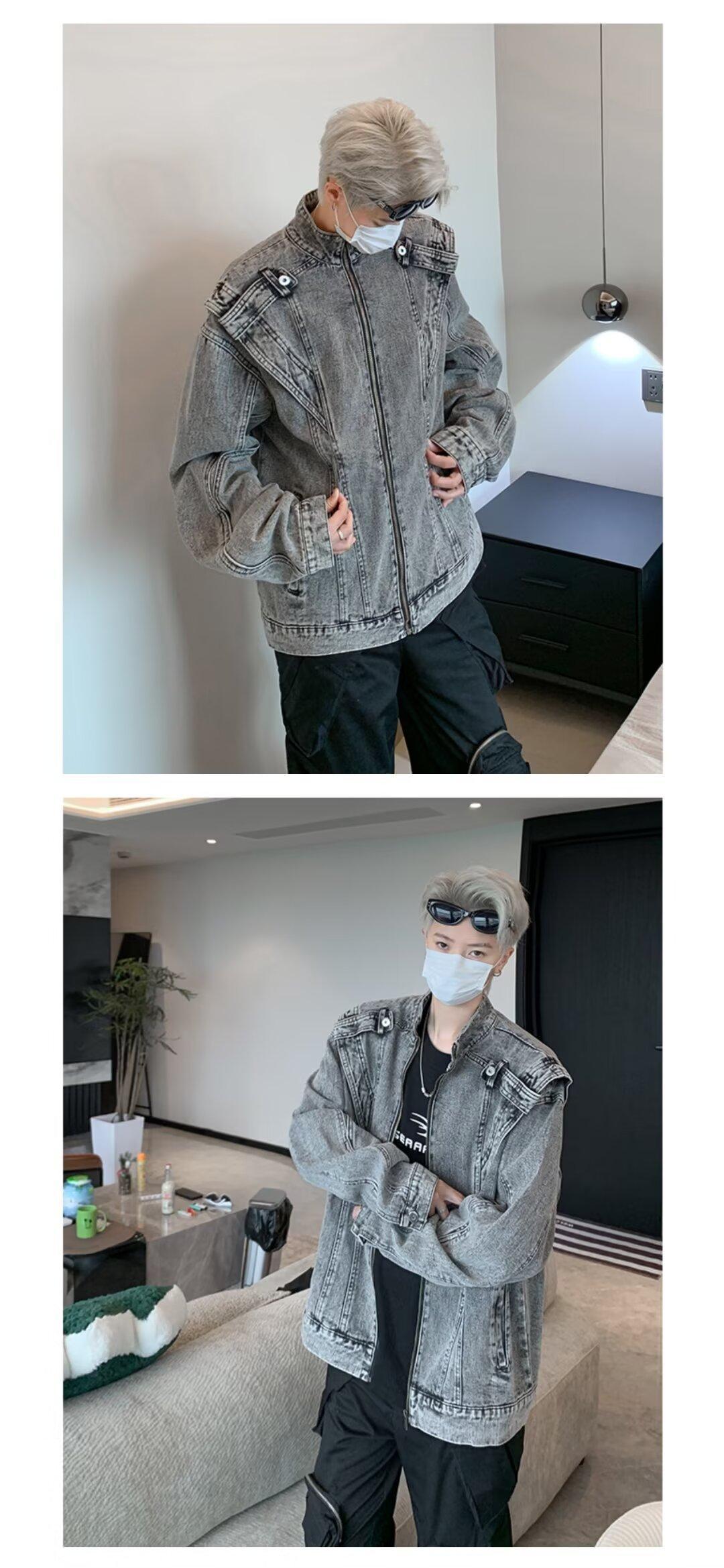 2024 Spring Autumn Cool Men Ins High Street Brand Harajuku Style Korean Version Trendy Loose Jacket_mkmklike.com