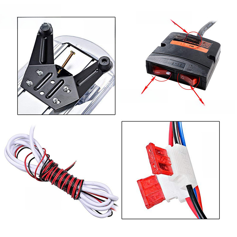 88LED long row warning light car 47 inch 88W long strip flashing light traffic engineering roof opening strobe light
