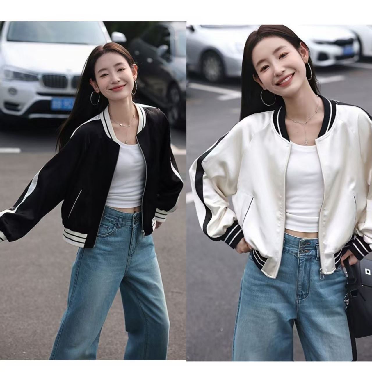 High-End Women's Small Fragrance Short Jacket, Early Autumn Style Baseball Uniform, Versatile Jacket, Women's Casual Color-Blocked Chenille