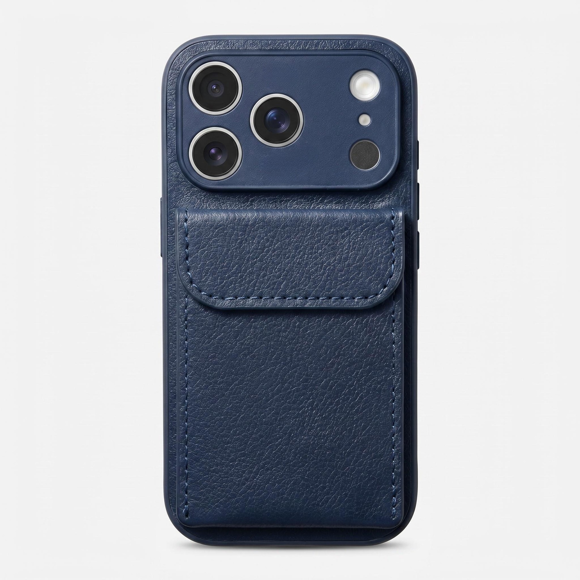 Aplicable para iPhone18PROMAX estuche de teléfono móvil simple litchi estampado tarjeta bolsa soporte manzana 17 anti-caída 16 transfronterizo