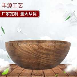跨境外贸桐木木盆原木餐盘圆形木盆木质盘子干果坚果点心容器装菜