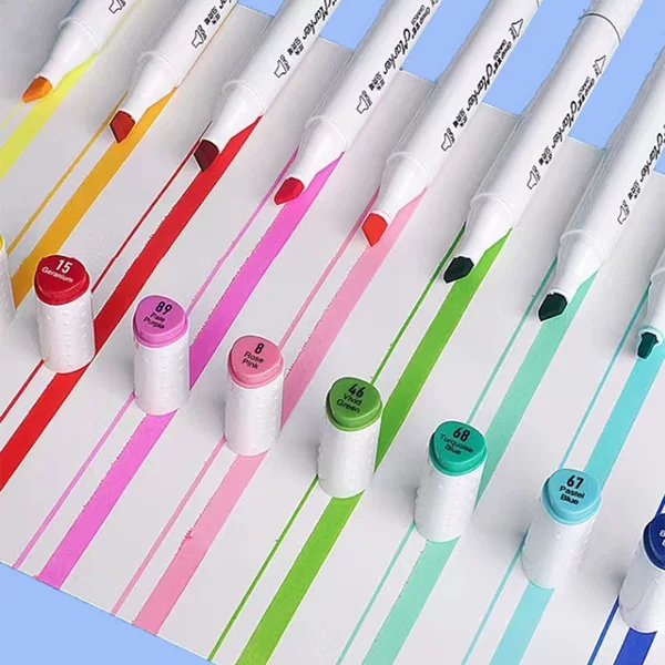 Master the art of using markers: single-color markers, dual-tip watercolor markers, and alcohol-based markers for loose-leaf sketching, including the 509 color refill