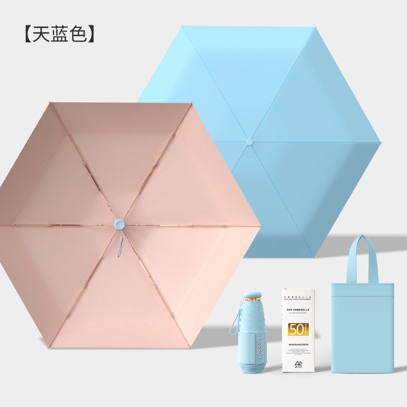 16本骨カラープラスチック折りたたみ傘 強化晴雨兼用日傘 日焼け防止・UVカット 大型日傘|undefined