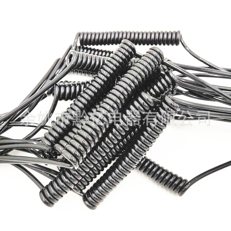 直销 品字尾弹簧线 国标弹簧线 梅花尾弹簧线电源线