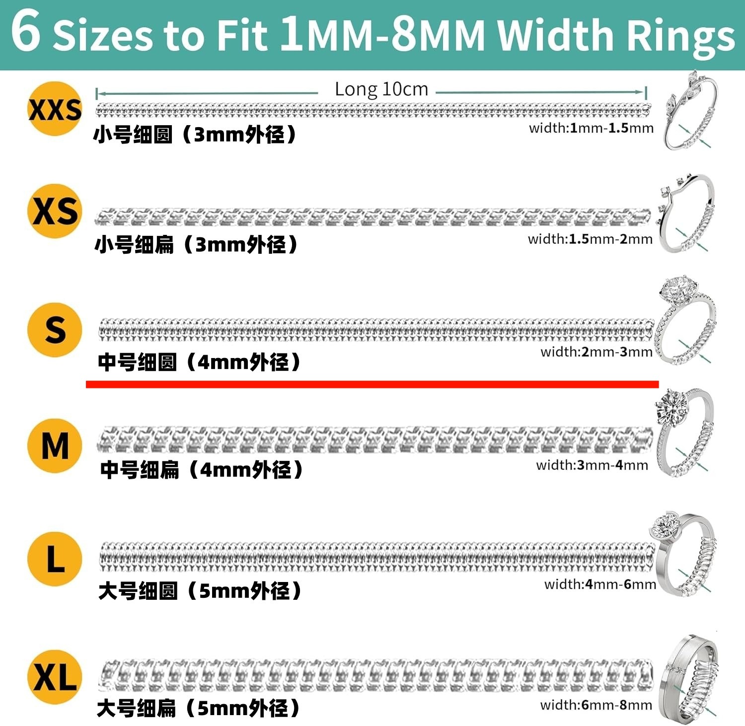 Transparent #4mm medium thin round