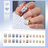 Nail stickers, fake nails, mountain tea with bow, ready-made product, wholesale